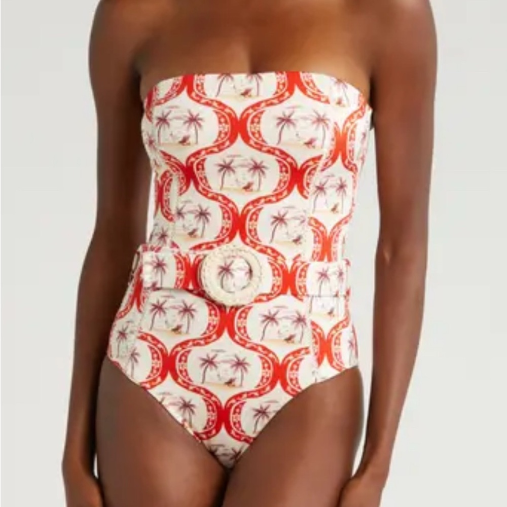 FARM Rio Summer Beach Strapless One Piece